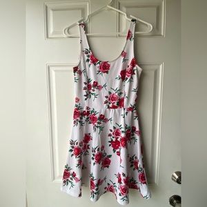 White And Pink Floral Dress